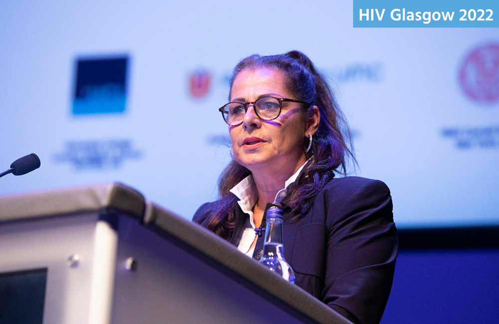 Dr Celia Jonsson-Oldenbüttel presenting at HIV Glasgow 2022. Image by Alan Donaldson Photography. Dr Celia Jonsson-Oldenbüttel presenting at HIV Glasgow 2022. Image by Alan Donaldson Photography.